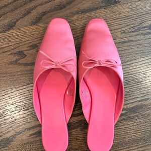 Doen satin mules, pink